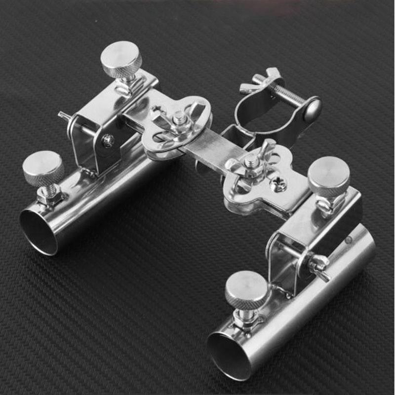 A fishing chair with two cannons of stainless steel